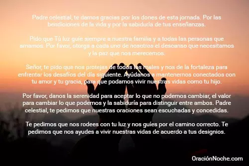 Oración poderosa de la noche